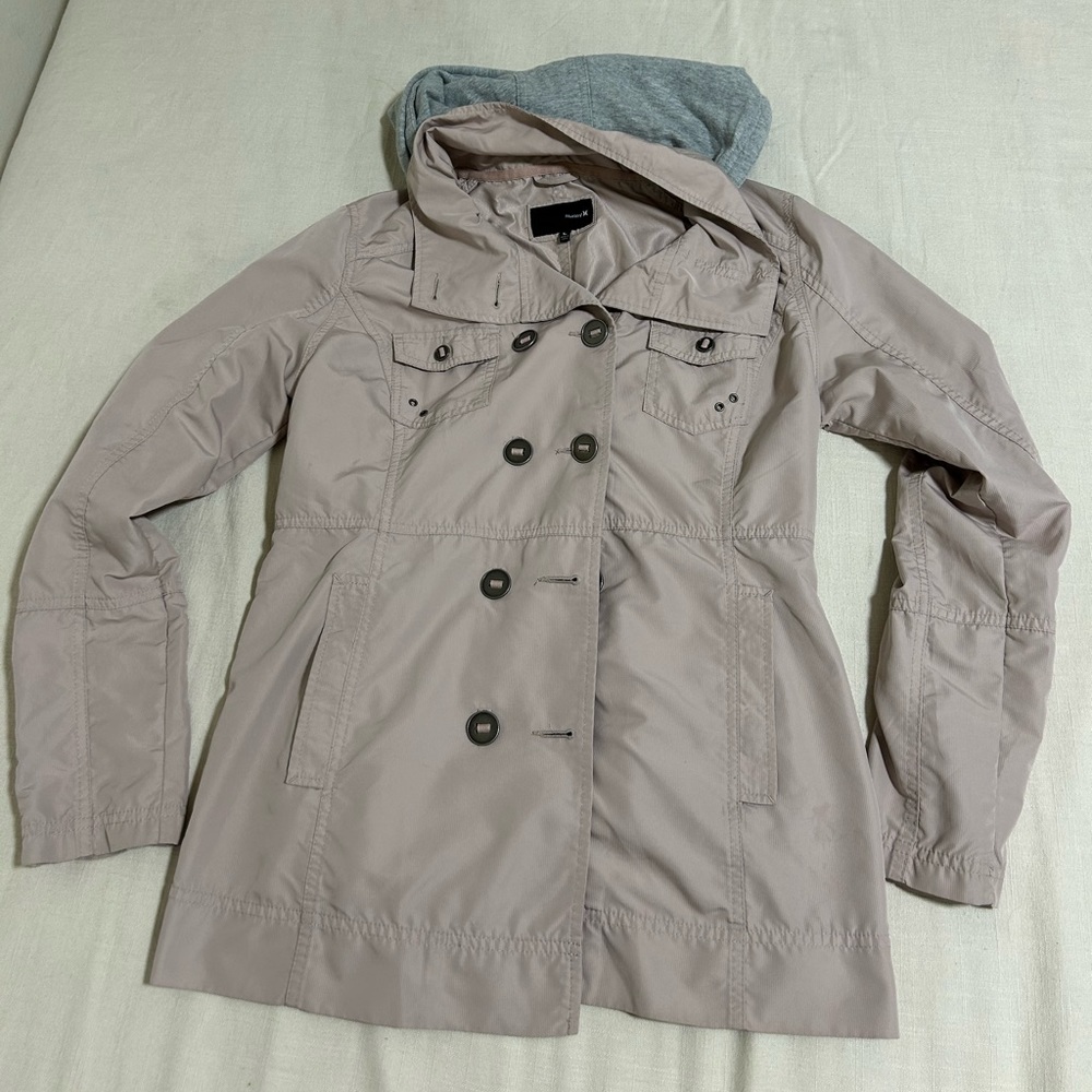 Hurley light trench coat, size Large